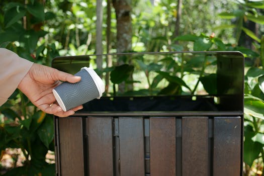 a compost bin in an urban garden