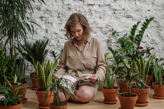 growing indoor garden with herbs and vegetables