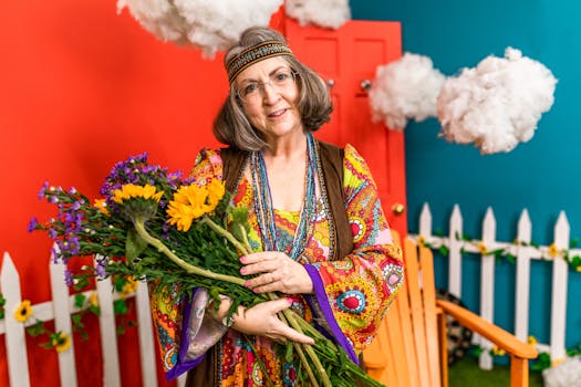 A happy gardener showcasing their vibrant indoor garden