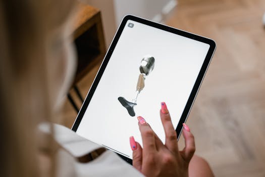 A woman using a gardening journal app on her tablet