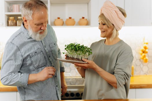 happy indoor gardener enjoying their plants