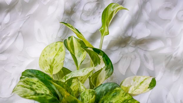 pothos plant in natural light