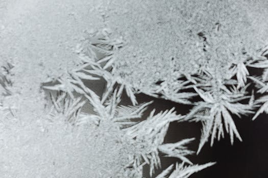 Frost on a window