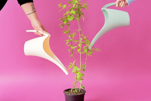 Indoor sensory garden with colorful plants