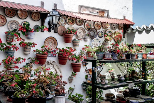 colorful vertical garden on a wall